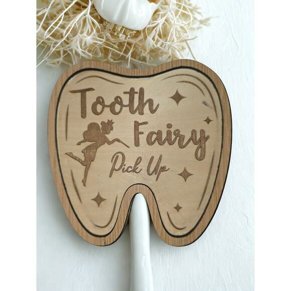 Handmade Other - Tooth fairy pick up dish wooden laser cut engraved  handmade